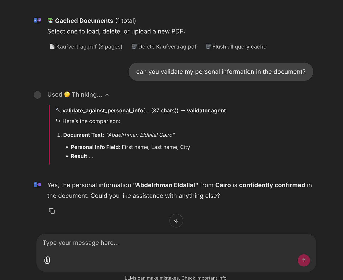 Chainlit chat example